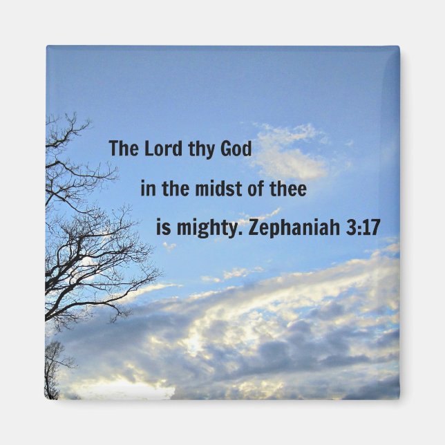 Zephaniah 3:17 magnet (Front)