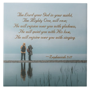 Zephaniah 3:17 Rejoice over you with singing. Tile