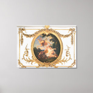 Zephyr and Flora, from the Salle de Conseil Canvas Print