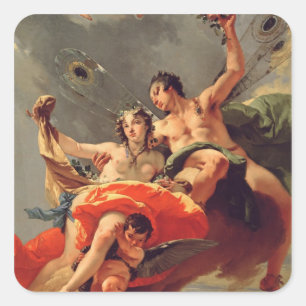 Zephyr and Flora Square Sticker