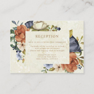 zephyr elegant floral wedding reception enclosure card