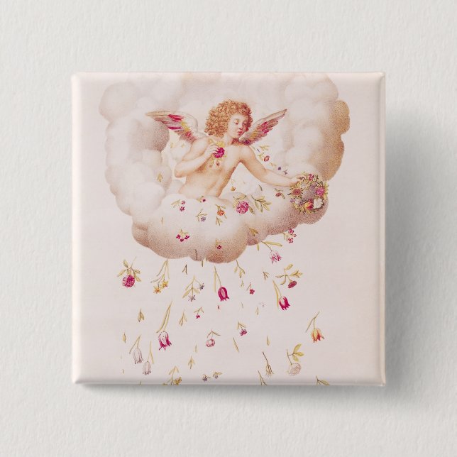 Zephyr from , 'La Guirlande de Julie', c.1642 2 Inch Square Button (Front)