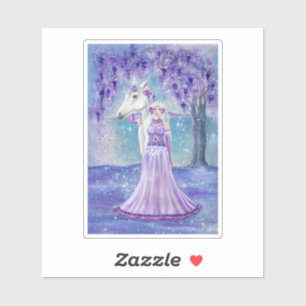 Zephyr unicorn and fairy art By Renee Lavoie