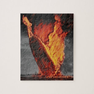 Zeppelin Airship Hindenburg Disaster Circa 1937  Jigsaw Puzzle