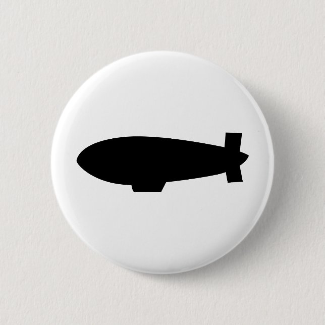 zeppelin airship icon 2 inch round button (Front)