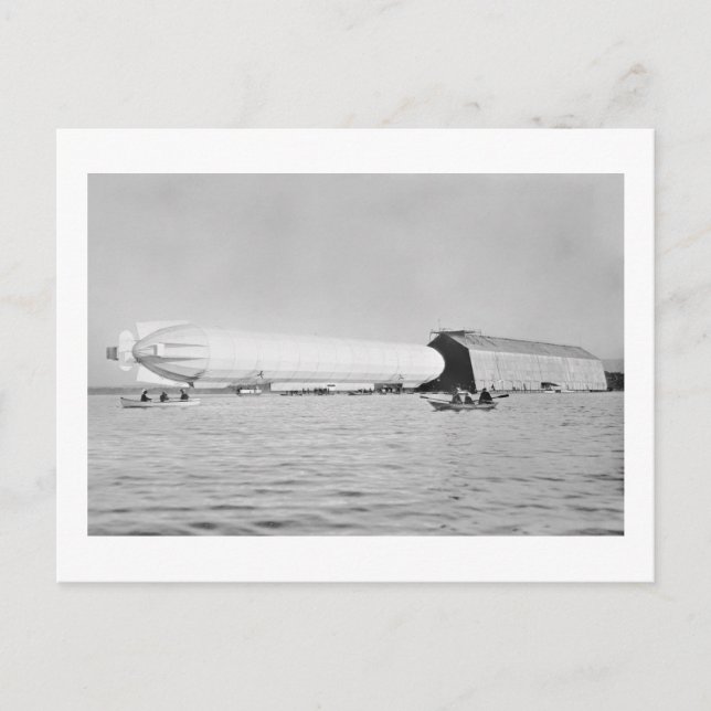 Zeppelin Garage, 1908 Postcard (Front)