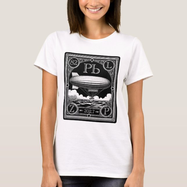 Zeppelin Plomb Tableau Périodique T-shirt Rock (Devant)
