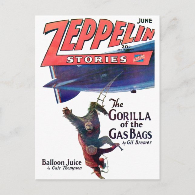 Zeppelin Stories Postcard (Front)