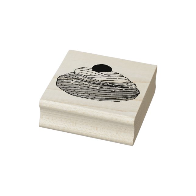 ZEPPOLE Italian Fried Dough Pastry Bakery Foodie Rubber Stamp (Stamp)