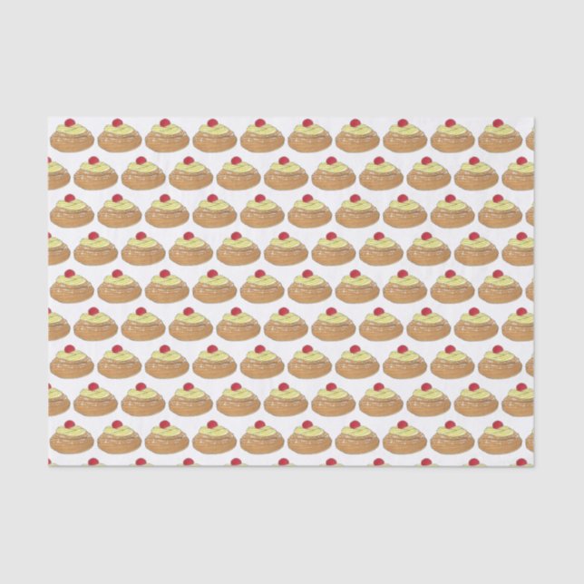 ZEPPOLE Italian Fried Dough Pastry Bakery Foodie Tissue Paper (Front)