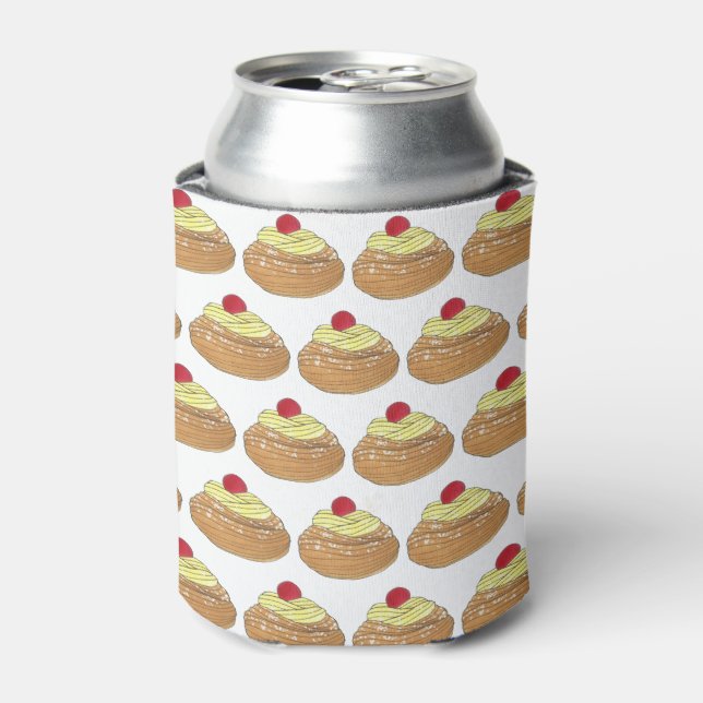 Zeppole Italian Fried Pastry Bakery Pasticceria Can Cooler (Can Front)