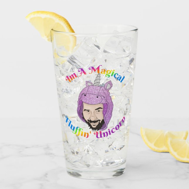 Zer0's Magical Fluffin Unicorn Glass Cup (Front Ice)