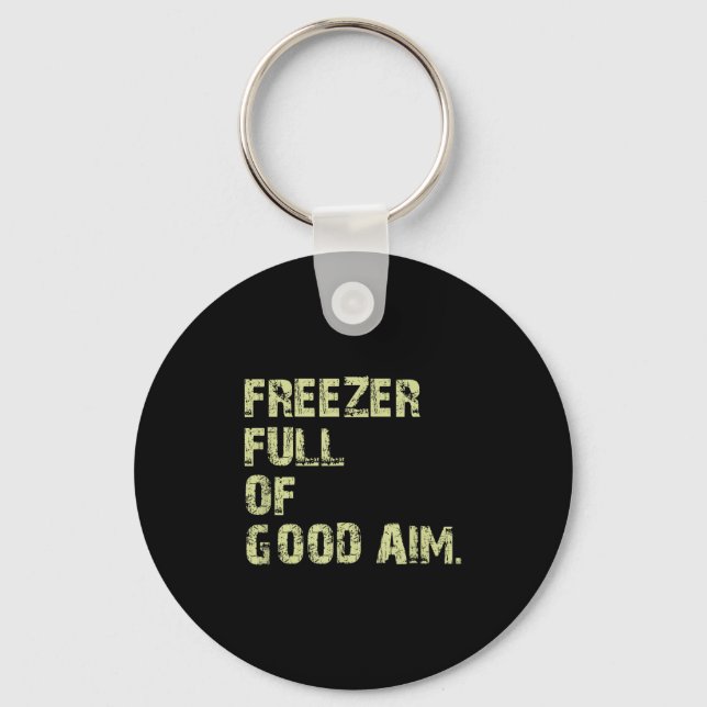 Zer Full Of Good-aim Funny Vintage  Keychain (Front)
