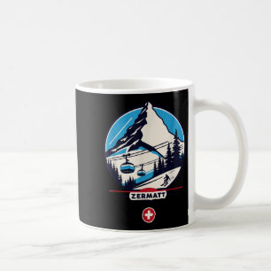 Zermatt 4478 - Skiing On The Horn  Coffee Mug