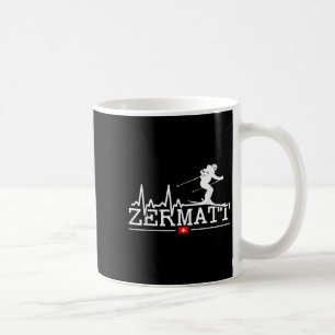 Zermatt Heartbeat Alpine Skiing Swiss Alps Switzer Coffee Mug