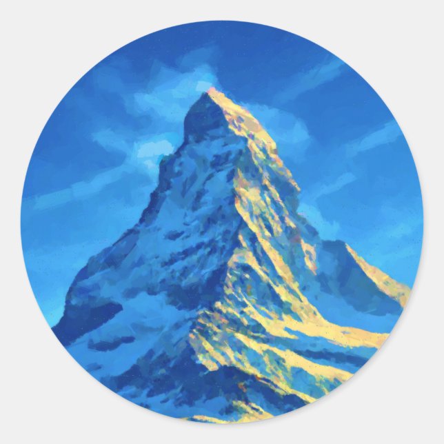 Zermatt Matterhorn Classic Round Sticker (Front)