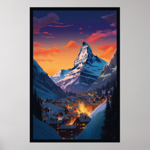 Zermatt,Matterhorn,Switzerland,Poster Poster
