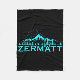 Zermatt Mountains Alpine Skiing Swiss Alps Switzer Fleece Blanket