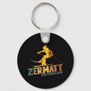 Zermatt Swiss Alps Alpine Skiing Switzerland Mount Keychain