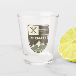 Zermatt Swiss Alps Valais Switzerland Shot Glass