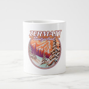 Zermatt switzerland logo large coffee mug