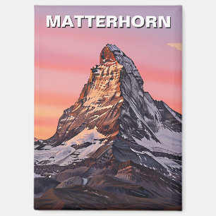 Zermatt Switzerland Matterhorn Sunset Magnet