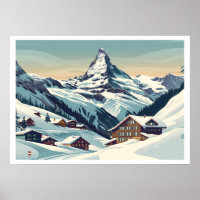 Zermatt, Switzerland Matterhorn Vintage