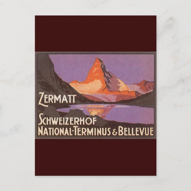 Zermatt Switzerland Postcard (Front)