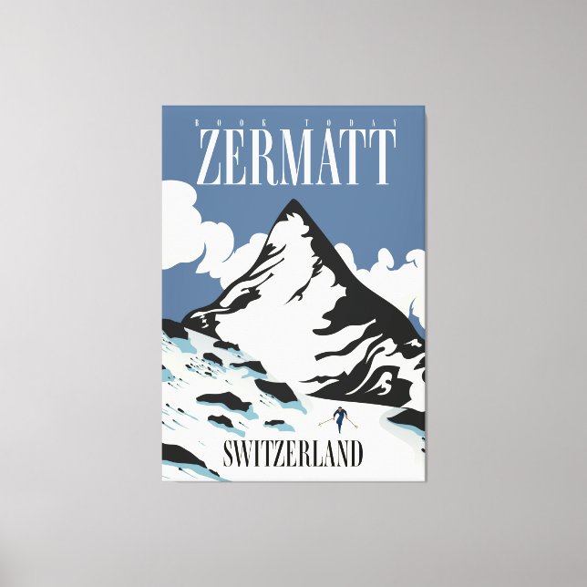 Zermatt Switzerland Ski print (Front)