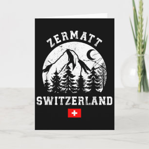 Zermatt Switzerland Ski Resort Alps Alpine Skiing  Card