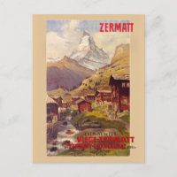 Zermatt Switzerland Vintage Poster 1900