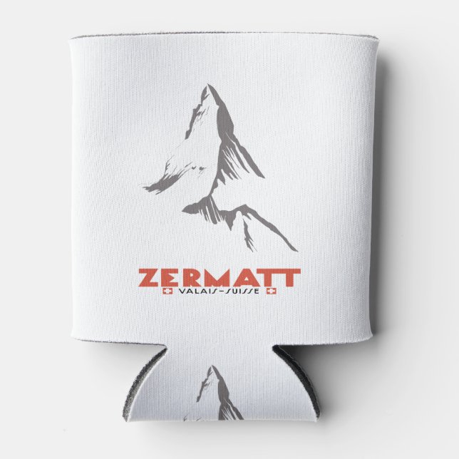 Zermatt, Valais, Switzerland Can Cooler (Front)