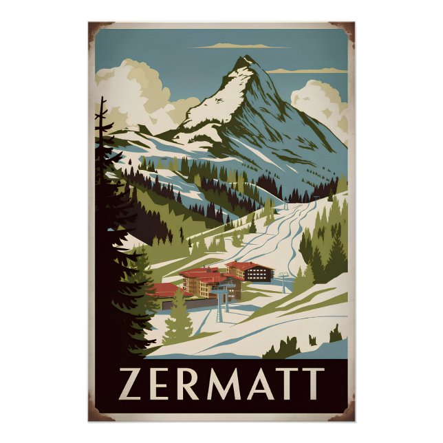 Zermatt vintage poster (Front)