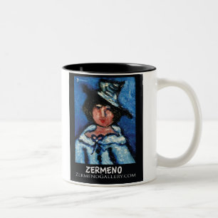 Zermeno's Little Parissiene in Hat Two-Tone Coffee Mug