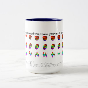 Zernike mug, thank your math teacher Two-Tone coffee mug