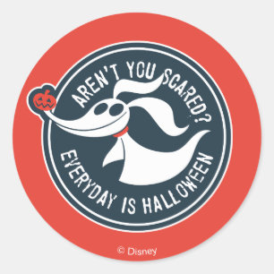 Zero   Aren't You Scared? Classic Round Sticker