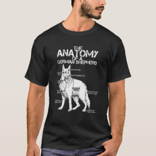 Zero Bark Thirty Anatomy Of German Shepherd For Me T-Shirt