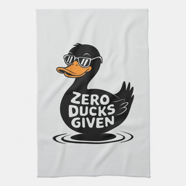 Zero Ducks Given - Funny Cool Duck Design  Kitchen Towel (Vertical)