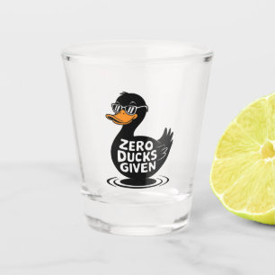 Zero Ducks Given - Funny Cool Duck Design Shot Glass