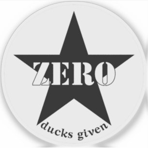 Zero Ducks Given Star (black)