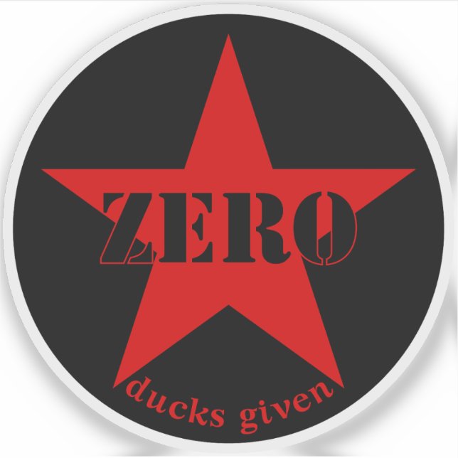 Zero Ducks Given Star (red) (Front)