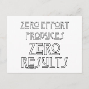 Zero Effort...2 Postcard