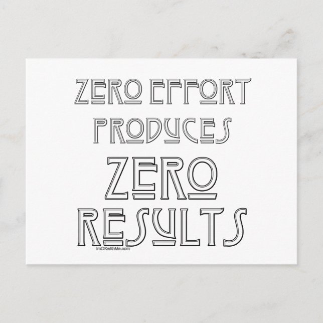 Zero Effort...2 Postcard (Front)
