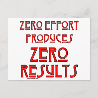 Zero Effort... Postcard