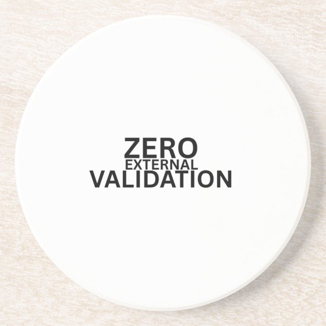 Zero External Validation Absorbent Sandstone  Coaster (Front)