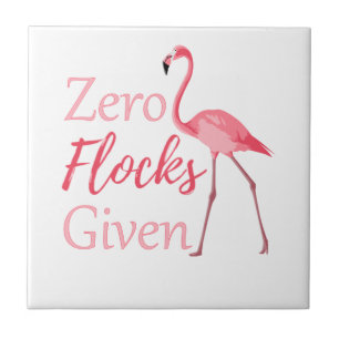 Zero Flocks Given Funny Flamingo Tile