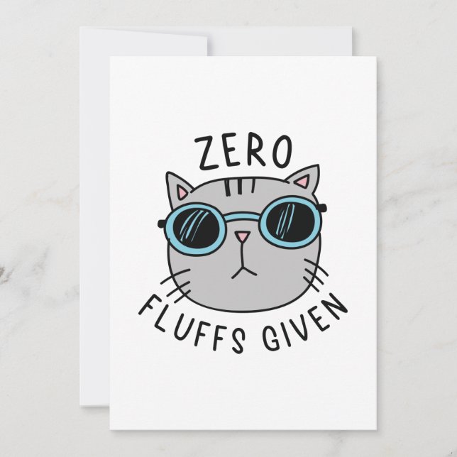 Zero Fluffs Given Thank You Card (Front)