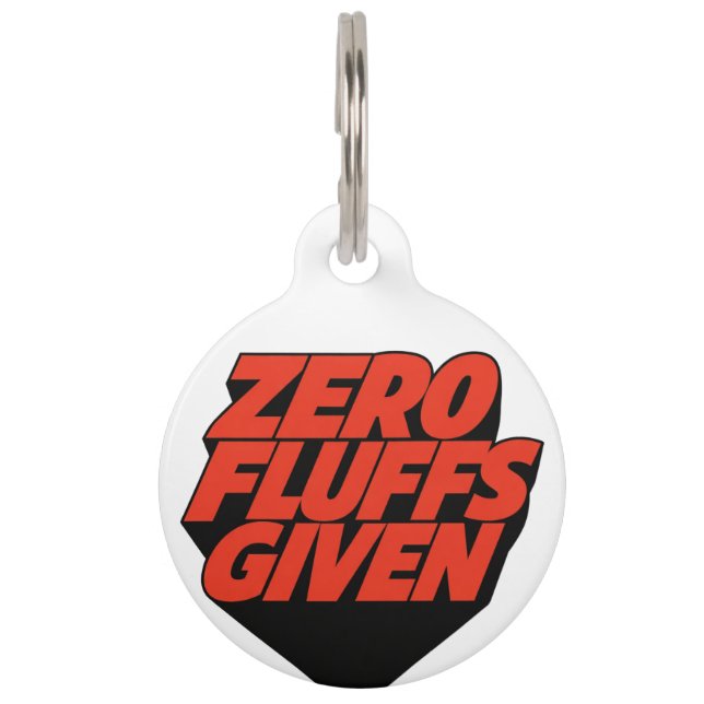 Zero Fluffs Pet Tag (Front)