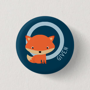 Zero Fox Given - cute sarcastic red fox 1 Inch Round Button
