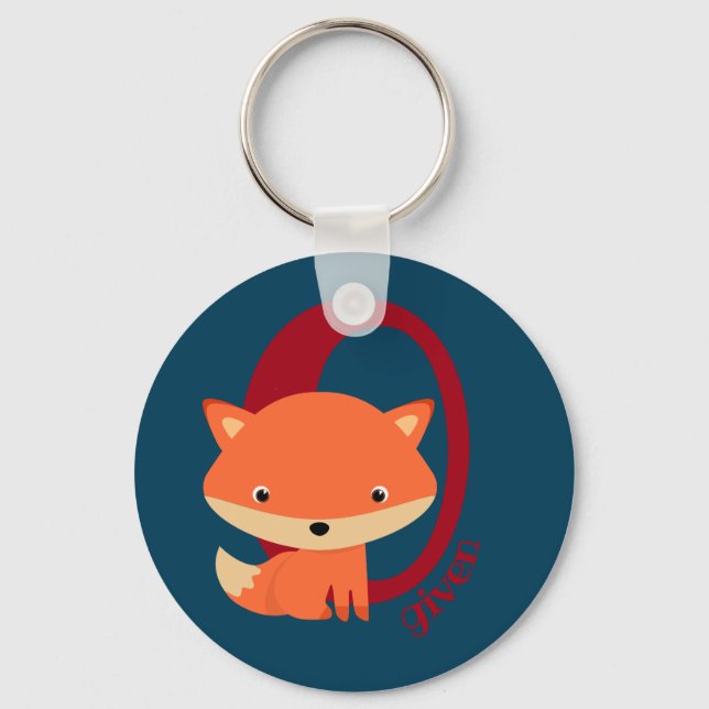 Zero Fox Given - cute sarcastic red fox Keychain (Front)
